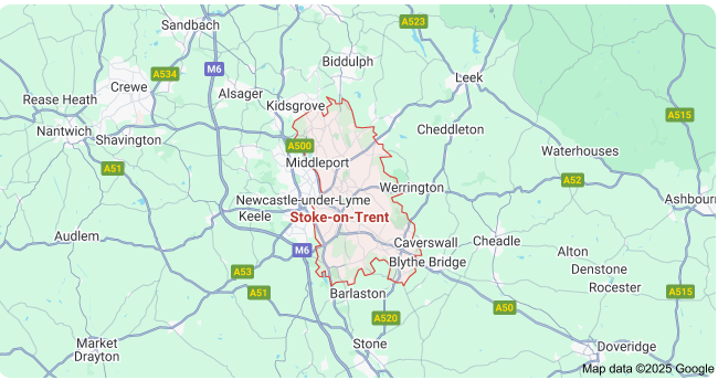 Stoke on trent Map